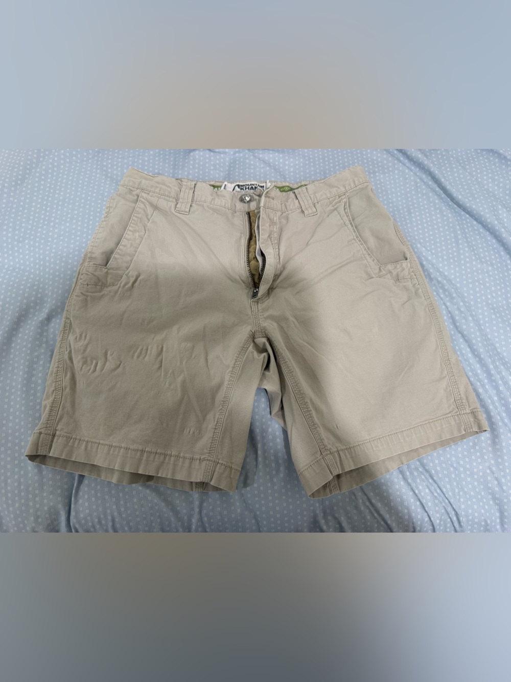 Mountain Khakis Tan Flat Front Chino Shorts 31x8